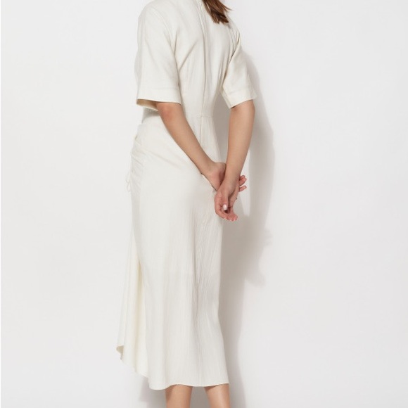 ANJUM KHAN Ivy Ruched Drape Dress Midi - Picture 3 of 5